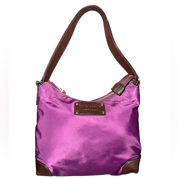 kate spade Handbags - Kate Spade Magenta and Chocolate Shoulder Bag